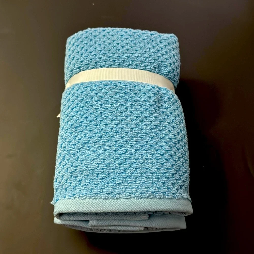 8pc ECOEXISTENCE Bamboo Zero Twist Loops Bath Towel Set - AIRBLUE